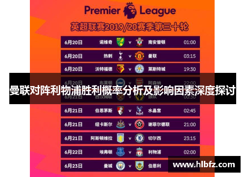 曼联对阵利物浦胜利概率分析及影响因素深度探讨